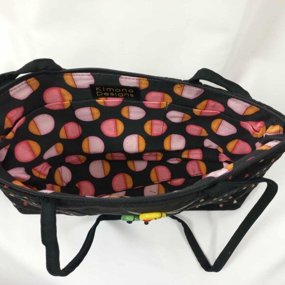 Black polka-dot embellished shoulder bag - Picture 8 of 9